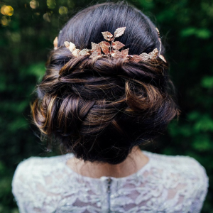 Rose Gold Leaf Hair Pins