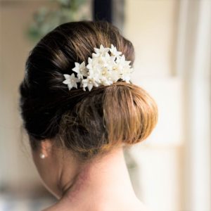 Floral bridal hair comb