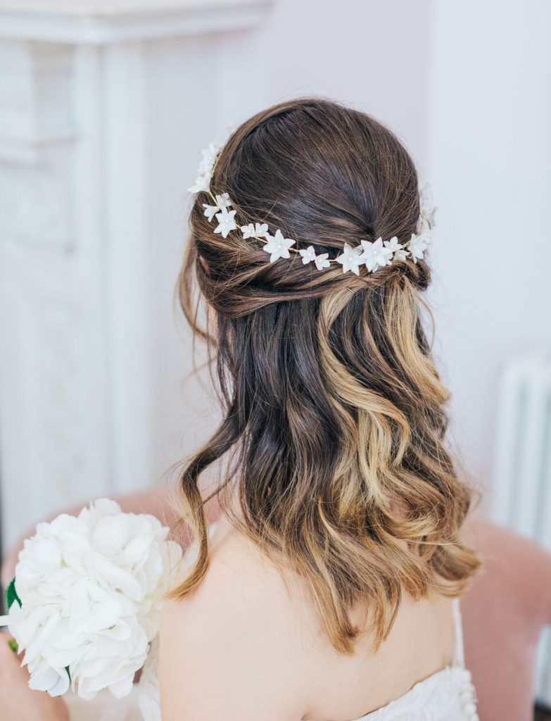 15 Half Up Half Down Bridal Hair Styles - Rachel Sokhal Bridal Accessories