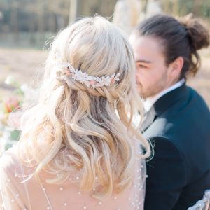 Clara rose gold headpiece