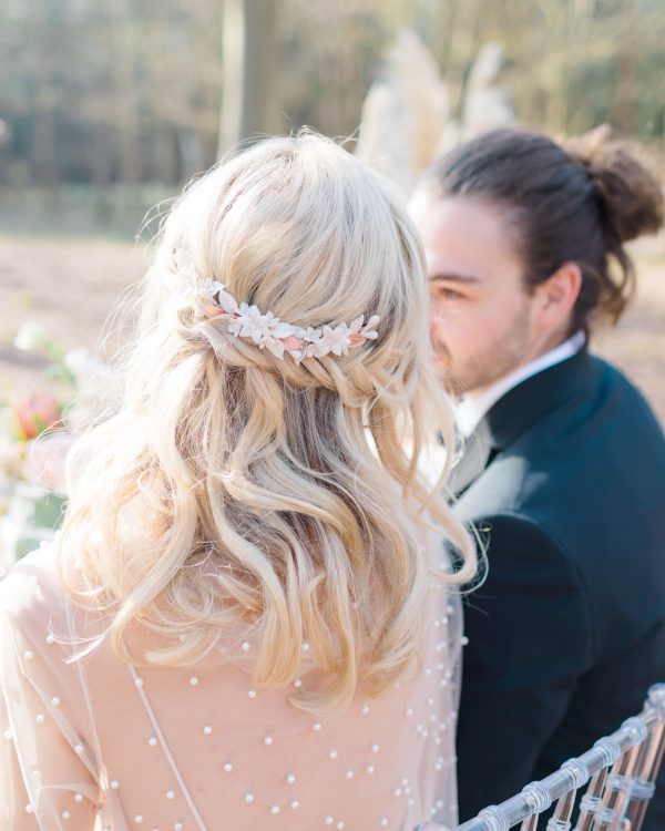 Clara rose gold headpiece