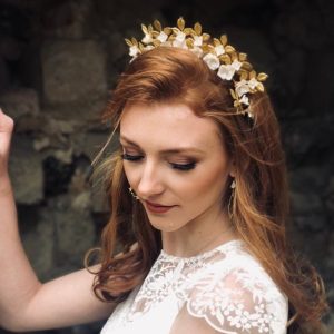 gold bridal crown