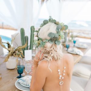 Klara bridal backdrop necklace