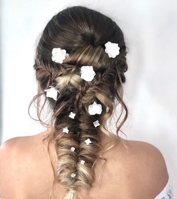 bridal floral hair pins