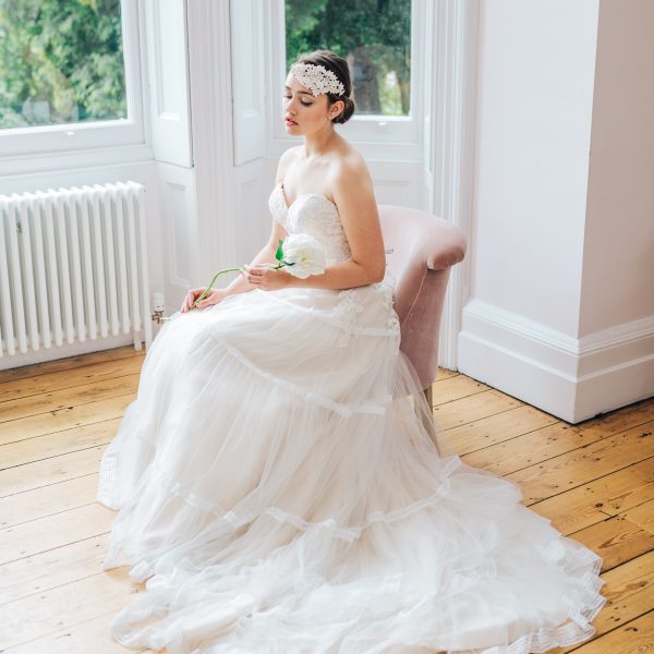 floral bridal headpiece