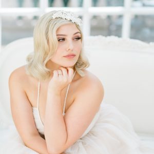 floral bridal headpiece