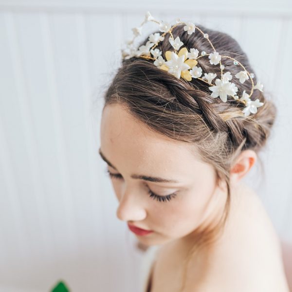 gold bridal crown tiara