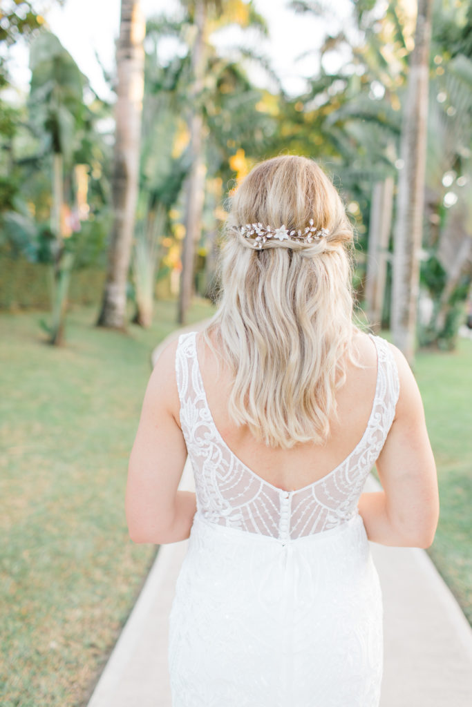 bridal half up half down hair