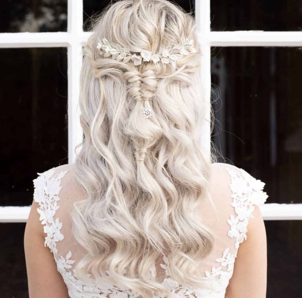 floral bridal hair comb