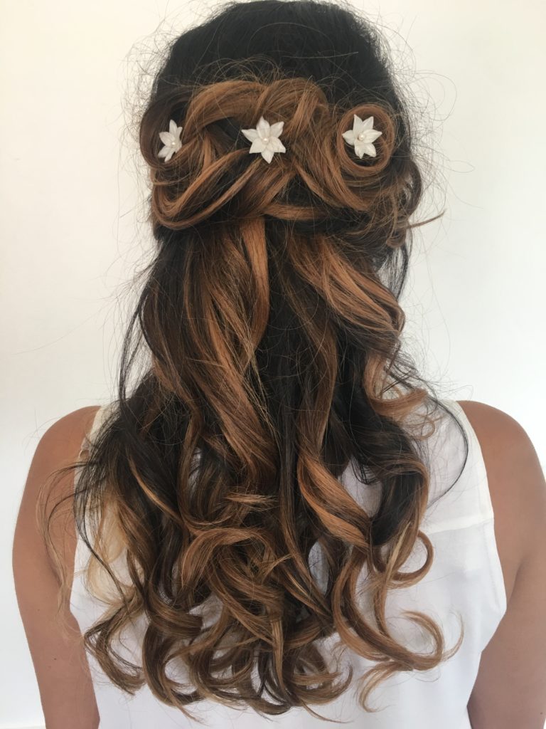 bridal flower hair pins