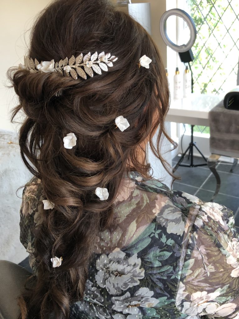 wedding hair pieces hair down