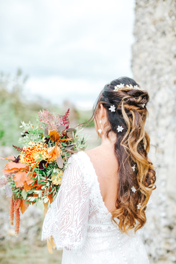 bridal flower hair pins