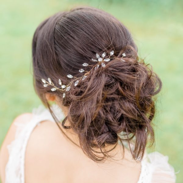 bridal hair vine sparkly