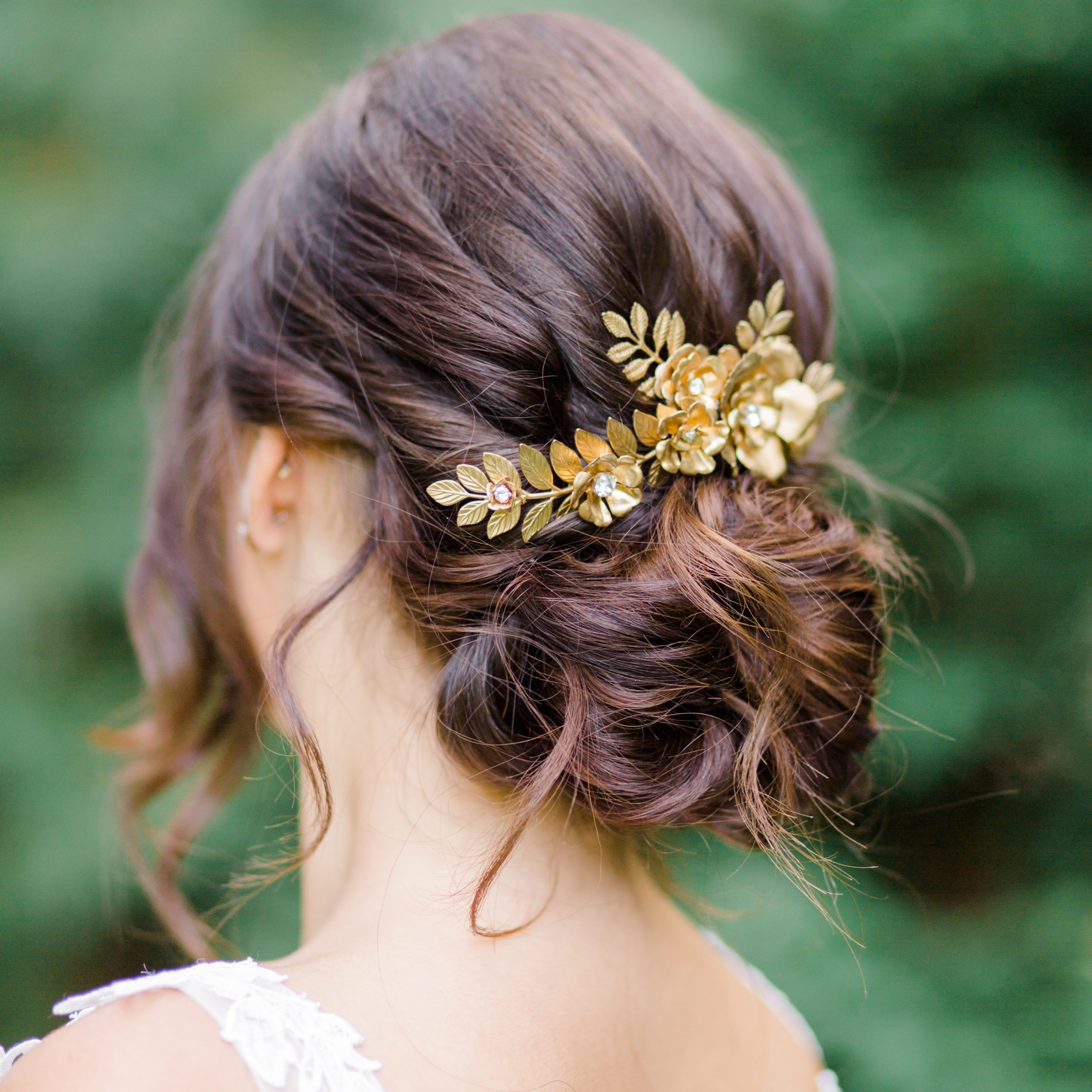 Diana' gold bridal comb - Rachel Sokhal Bridal Accessories
