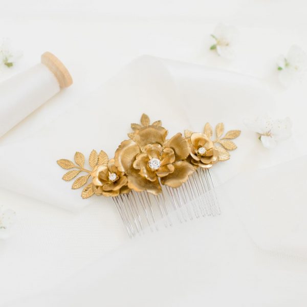 Eugenie gold hair comb