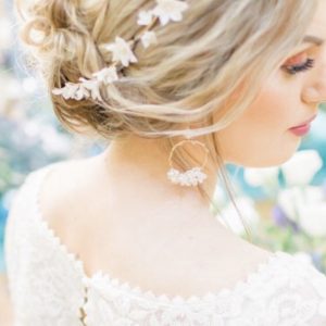 Emilie bridal hoop earrings