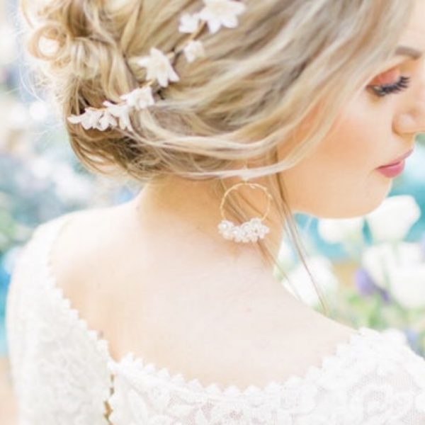 Emilie bridal hoop earrings