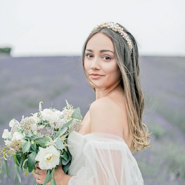 Nadia pearl bridal headband