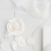 Rae pearl bridal hoops