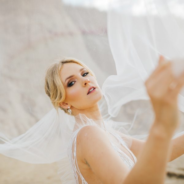 Belle diamante bridal drop earrings