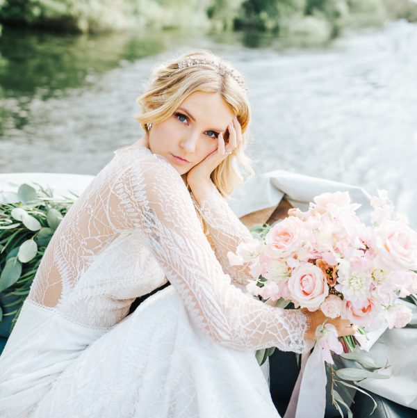 Luna crystal bridal headpiece