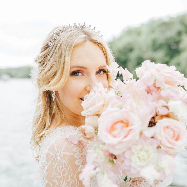 Luna crystal bridal headpiece