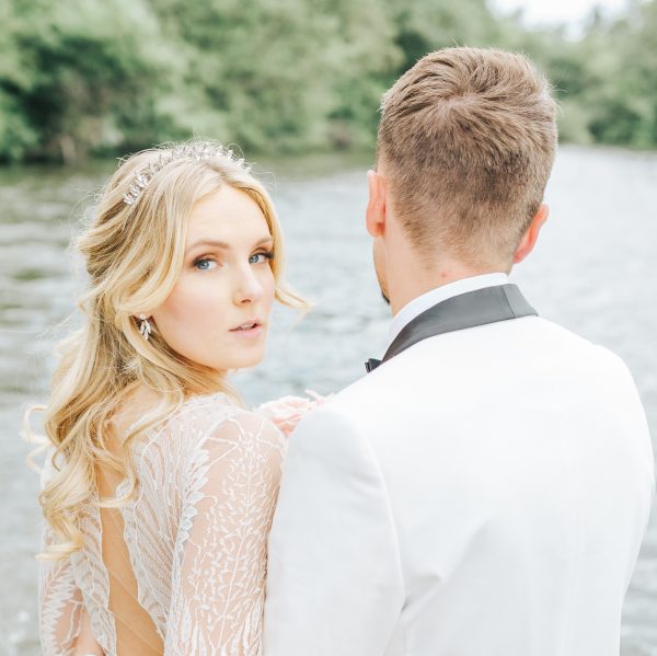 Luna crystal bridal headpiece