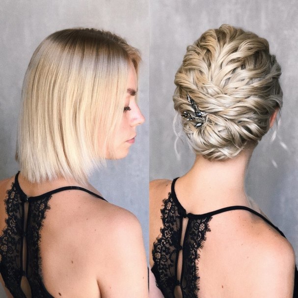 updo for short hair