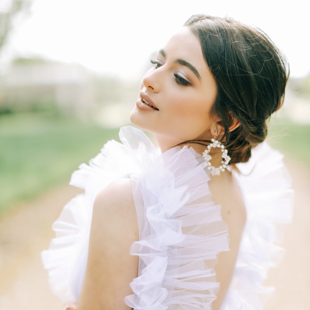 floral bridal earrings