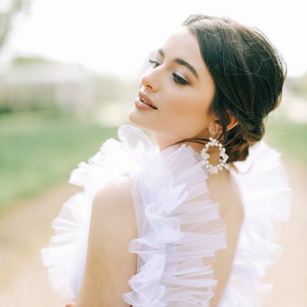 floral bridal earrings