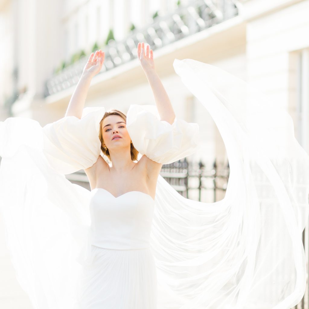 single tier bridal veil