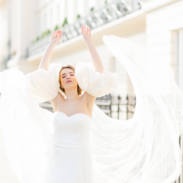 single tier bridal veil